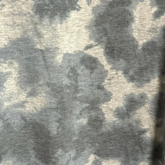 CYRUS Long Open Blue Gray Tie Dye Effect Hooded Sweatshirt Jacket Size Large - Picture 7 of 8